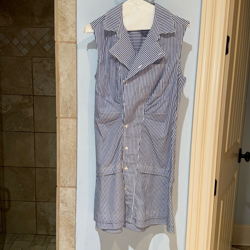 Derek Lam dress.  Size small.  Blue/white.  Knee length,’maybe just a bit above.